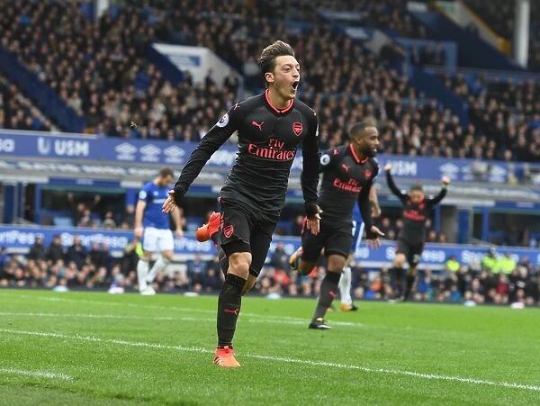 Mesut Ozil's Triumph: Scoring the Second Goal Against Everton in the Premier League 2017-18