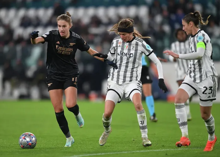 Framed Print : Miedema vs. Pedersen: A Champion's Battle - Juventus vs. Arsenal in the UEFA Women's Champions League Framed Print : Miedema vs. Pedersen: A Champion's Battle - Juventus vs. Arsenal in the UEFA Women's Champions League