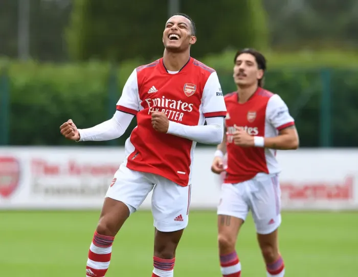 Framed Print : Miguel Azeez Scores the Winner: Arsenal's Pre-Season Triumph over Watford