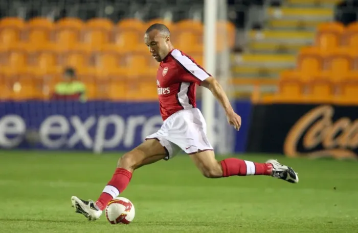 Framed Print : Mikael Silvestre in Action: Arsenal vs Stoke City - Barclays Premier Reserve League South, 6 / 10 / 08 Framed Print : Mikael Silvestre in Action: Arsenal vs Stoke City - Barclays Premier Reserve League South, 6 / 10 / 08