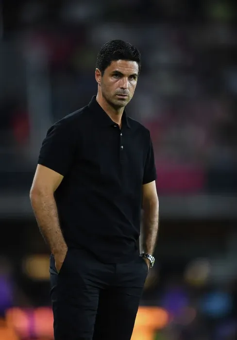 Framed Print : Mikel Arteta at the 2023 MLS All-Star Game: Arsenal Manager Takes on MLS All-Stars