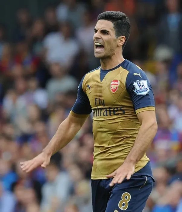 Framed Print : Mikel Arteta: In Action Against Crystal Palace (2015-16) Framed Print : Mikel Arteta: In Action Against Crystal Palace (2015-16)