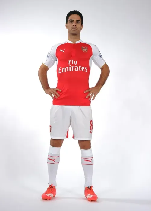 Framed Print : Mikel Arteta at Arsenal 1st Team Photocall (2015-16)