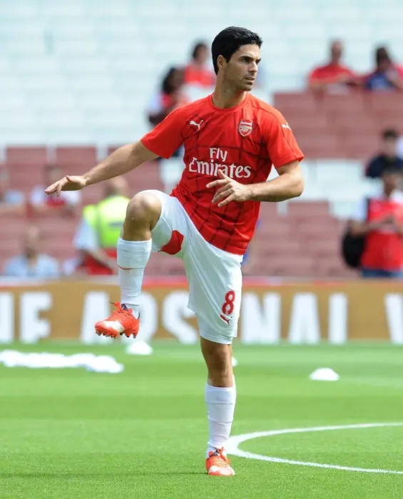 Framed Print : Mikel Arteta (Arsenal). Arsenal 0: 2 West Ham United. Barclays Premier League. Emirates