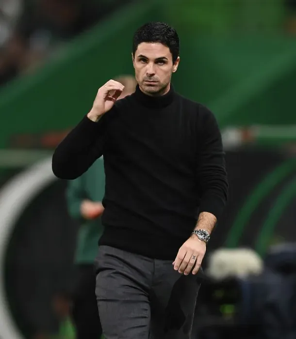 Framed Print : Mikel Arteta and Arsenal Face Off Against Sporting CP in Europa League Showdown, Lisbon 2023
