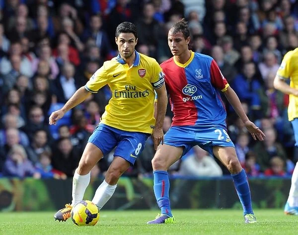 Mikel Arteta (Arsenal) Marouane Chamakh (Palace). Crystal Palace 0: 2 Arsenal. Barclays