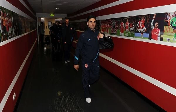Mikel Arteta of Arsenal before the UEFA Champions League Group F match between Arsenal FC