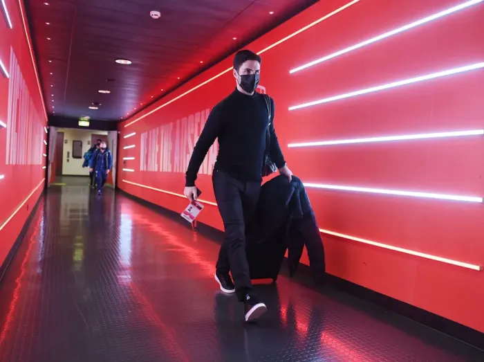 Framed Print : Mikel Arteta Before Arsenal vs. West Ham United - Premier League, Emirates Stadium (2021-22)