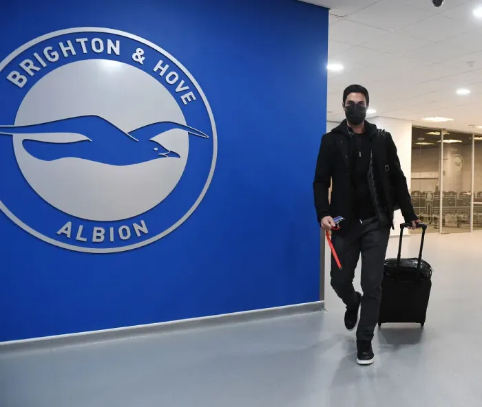 Framed Print : Mikel Arteta Before Arsenal's Premier League Clash Against Brighton & Hove Albion