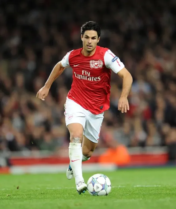 Framed Print : Mikel Arteta: Arsenal's Unbeaten Leader in UEFA Champions League Group F (vs Marseille, 11 / 1 / 11) Framed Print : Mikel Arteta: Arsenal's Unbeaten Leader in UEFA Champions League Group F (vs Marseille, 11 / 1 / 11)