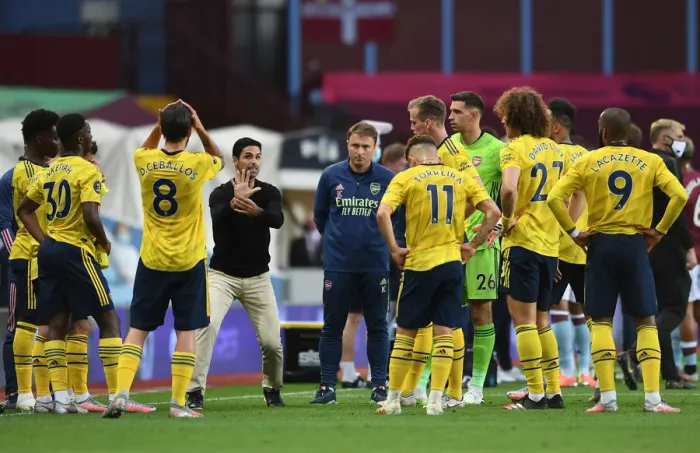 Framed Print : Mikel Arteta Directs Arsenal: Aston Villa vs. Arsenal (2019-20) Framed Print : Mikel Arteta Directs Arsenal: Aston Villa vs. Arsenal (2019-20)