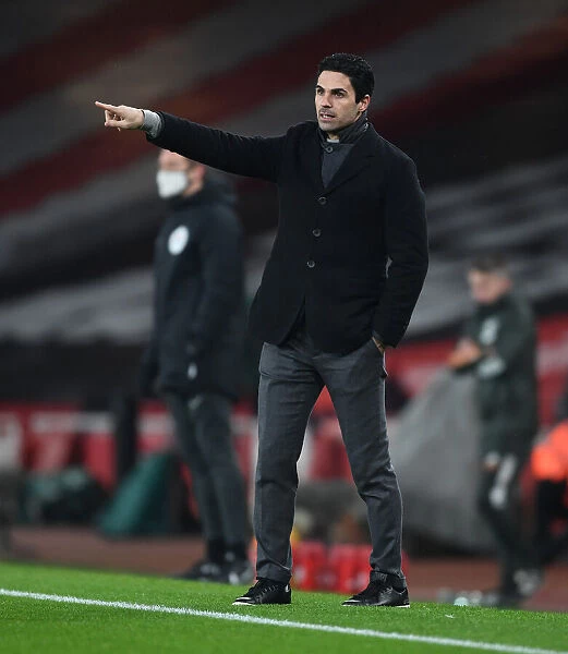 Mikel Arteta at Empty Emirates: Arsenal vs Manchester United (2020-21) during the Pandemic
