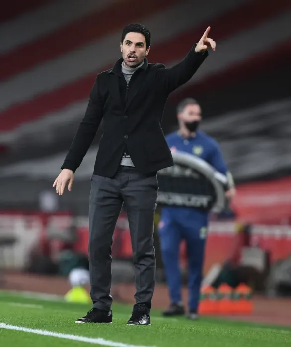 Framed Print : Mikel Arteta Alone at Emirates: Arsenal vs Manchester City, Empty Premier League Stadium, 2021 Framed Print : Mikel Arteta Alone at Emirates: Arsenal vs Manchester City, Empty Premier League Stadium, 2021