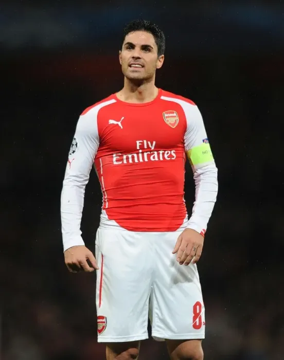 Framed Print : Mikel Arteta Focused: Arsenal FC vs RSC Anderlecht, UEFA Champions League, 2014