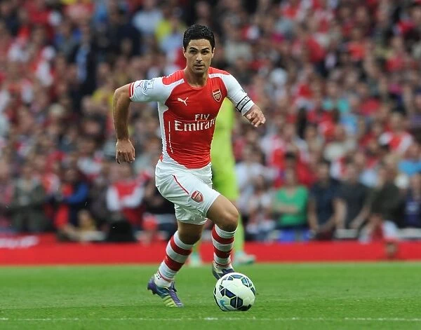 Mikel Arteta Focused: Arsenal vs. Tottenham Hotspur, Premier League 2014-15