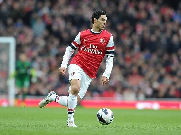 Mikel Arteta Focused: Arsenal vs. Reading, Premier League 2012-13