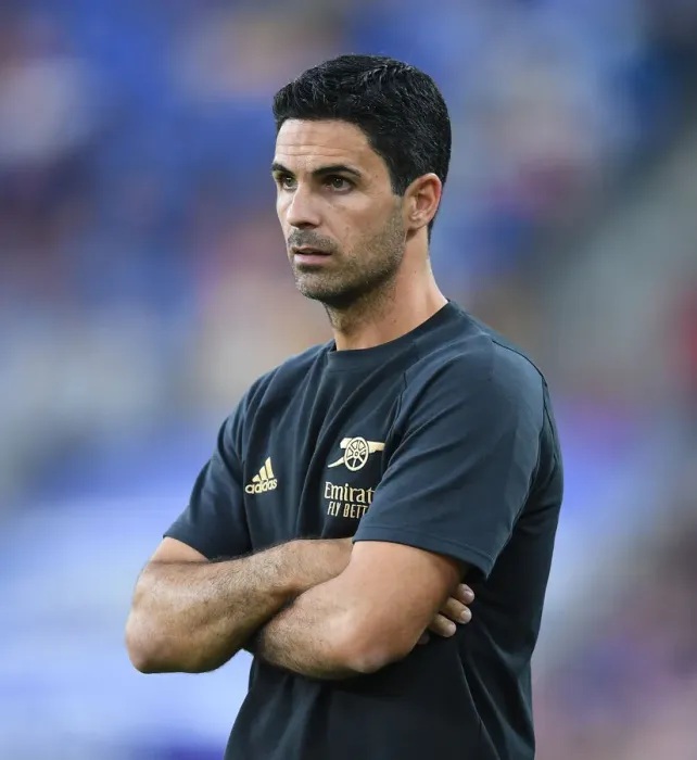 Framed Print : Mikel Arteta Goes Head-to-Head with Everton in Arsenal's Pre-Season Clash, Baltimore 2022