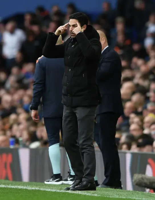Framed Print : Mikel Arteta at Goodison Park: Arsenal vs Everton, Premier League 2022-23 Framed Print : Mikel Arteta at Goodison Park: Arsenal vs Everton, Premier League 2022-23