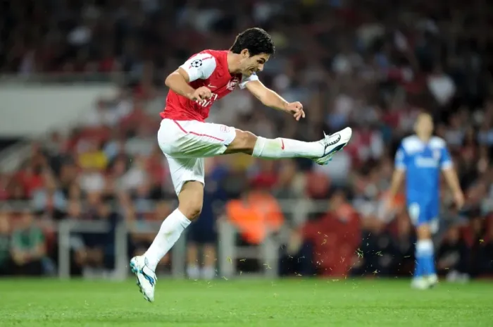 Framed Print : Mikel Arteta Guides Arsenal to 2-1 Champions League Victory over Olympiacos Framed Print : Mikel Arteta Guides Arsenal to 2-1 Champions League Victory over Olympiacos