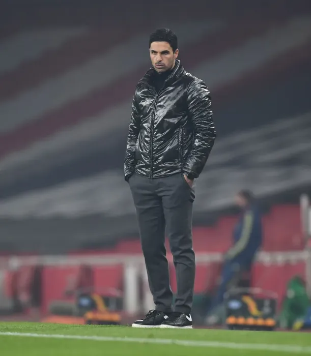Framed Print : Mikel Arteta Guides Arsenal in Europa League Battle Against Molde Framed Print : Mikel Arteta Guides Arsenal in Europa League Battle Against Molde