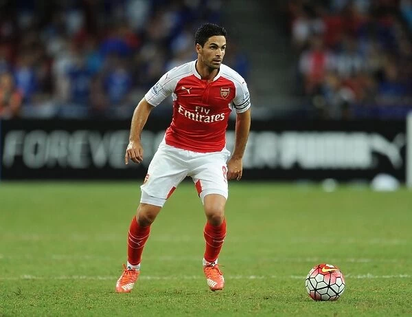 Mikel Arteta Leads Arsenal in 2015 Asia Trophy Match Against Everton, Singapore