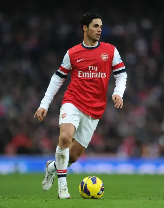 Framed Print : Mikel Arteta Leads Arsenal Against Aston Villa - Premier League 2012-13