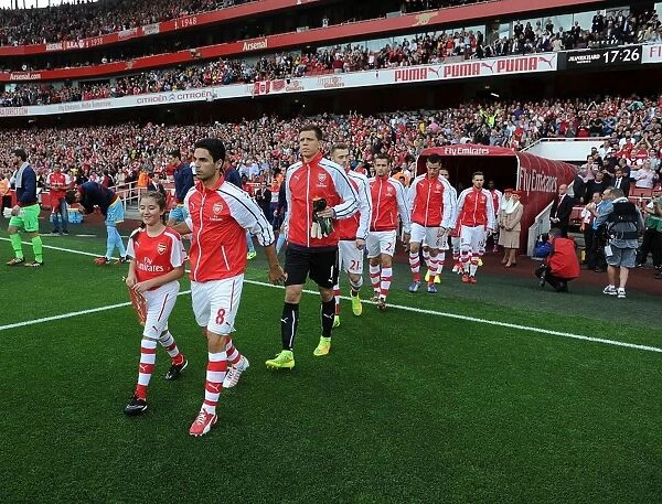 Mikel Arteta Leads Arsenal Out Against Crystal Palace in Premier League Showdown (2014)