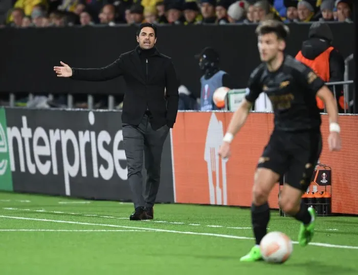 Framed Print : Mikel Arteta Leads Arsenal in Europa League Battle against Bodø / Glimt, Norway (October 2022)