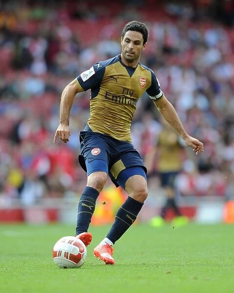 Mikel Arteta Leads Arsenal Against Olympique Lyonnais in Emirates Cup (2015 / 16)