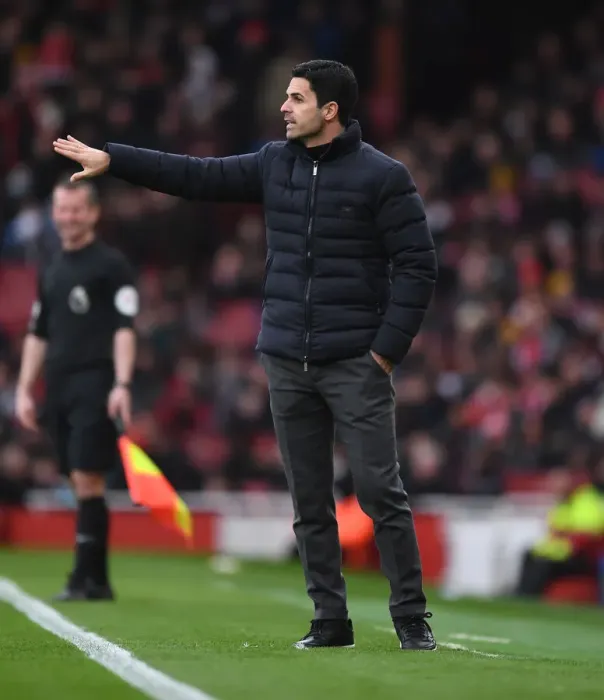 Framed Print : Mikel Arteta Leads Arsenal in Premier League Battle against Brentford