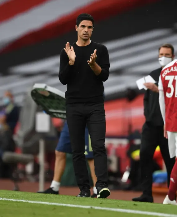 Framed Print : Mikel Arteta Leads Arsenal in Premier League Clash Against Watford (2019-20)