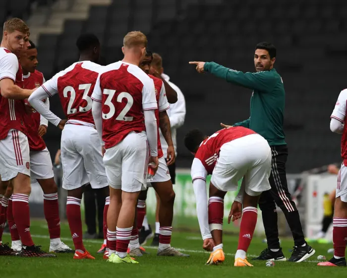 Framed Print : Mikel Arteta Leads Arsenal Training at MK Dons Pre-Season Friendly Framed Print : Mikel Arteta Leads Arsenal Training at MK Dons Pre-Season Friendly