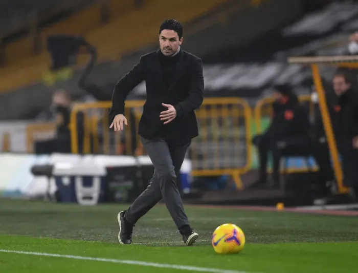 Framed Print : Mikel Arteta Leads Arsenal Against Wolverhampton Wanderers in Premier League Clash