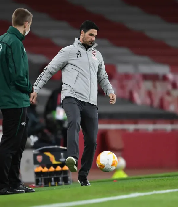 Framed Print : Mikel Arteta Leads Empty Emirates: Arsenal's Europa League Quarterfinal Battle against Slavia Praha Framed Print : Mikel Arteta Leads Empty Emirates: Arsenal's Europa League Quarterfinal Battle against Slavia Praha