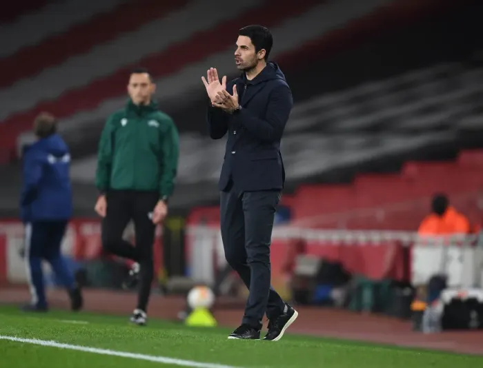 Framed Print : Mikel Arteta Leads Empty Emirates Stadium: Arsenal vs. Olympiacos in Europa League Amid Coronavirus Restrictions Framed Print : Mikel Arteta Leads Empty Emirates Stadium: Arsenal vs. Olympiacos in Europa League Amid Coronavirus Restrictions