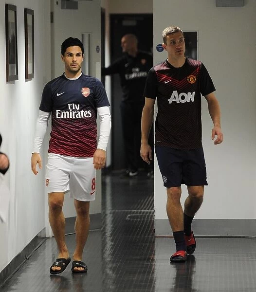 Mikel Arteta and Nemanja Vidic: The Battle Begins - Arsenal vs Manchester United, Premier League 2013-14
