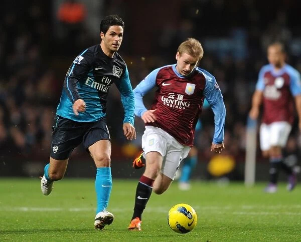 Mikel Arteta Outmaneuvers Barry Bannan: Aston Villa vs. Arsenal, Premier League, 2011