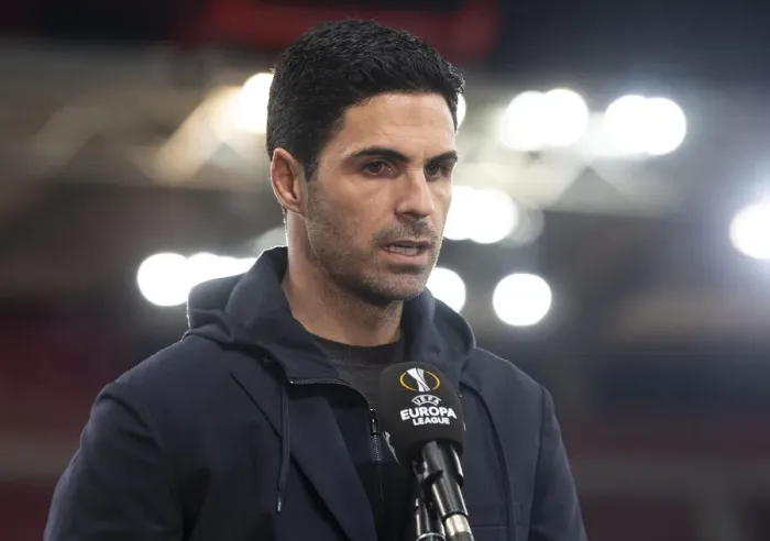 Framed Print : Mikel Arteta Pre-Match Press Conference: Arsenal's Europa League Clash with Olympiacos (Behind Closed Doors)