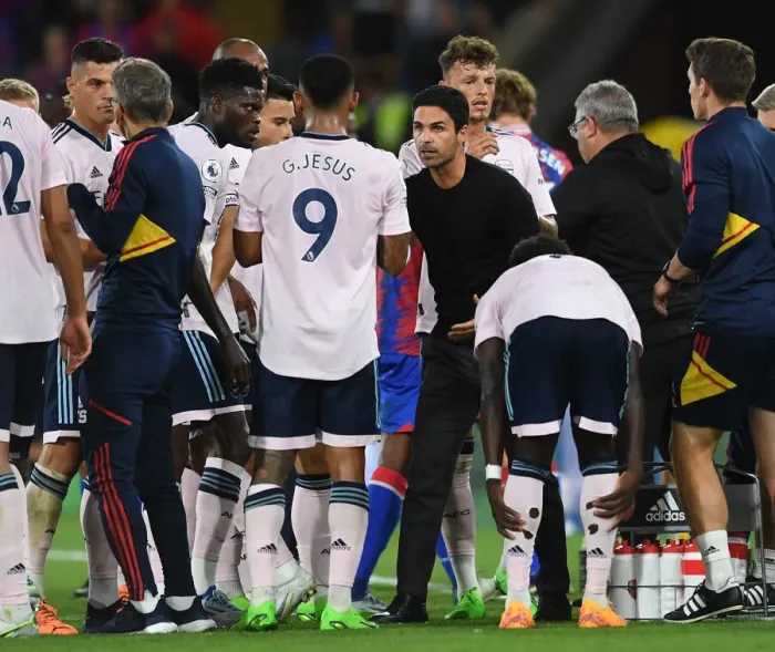 Framed Print : Mikel Arteta Rallies Arsenal Team During Intense Crystal Palace Clash, 2022-23 Premier League Framed Print : Mikel Arteta Rallies Arsenal Team During Intense Crystal Palace Clash, 2022-23 Premier League
