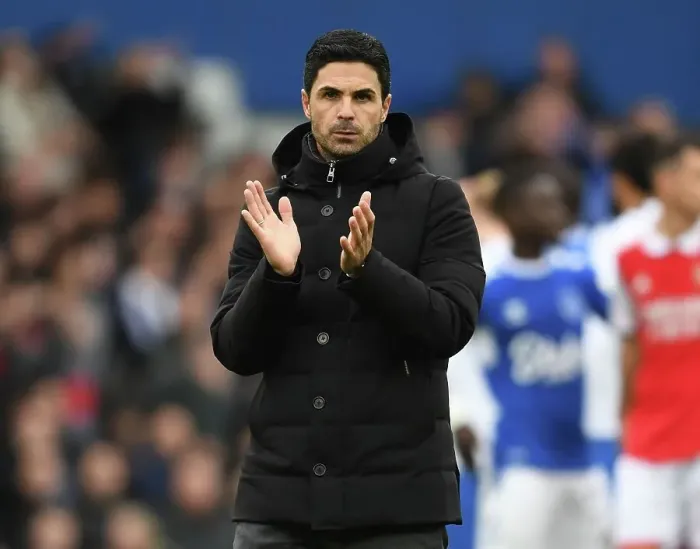 Framed Print : Mikel Arteta Salutes Arsenal Fans: Everton vs Arsenal, Premier League 2022-23 Framed Print : Mikel Arteta Salutes Arsenal Fans: Everton vs Arsenal, Premier League 2022-23