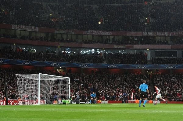 Mikel Arteta Scores Penalty: Arsenal FC vs RSC Anderlecht, UEFA Champions League, 2014