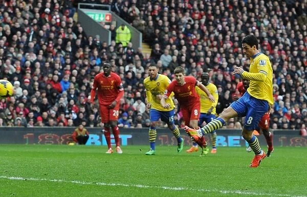 Mikel Arteta Scores Penalty: Liverpool vs Arsenal, Premier League 2013-14