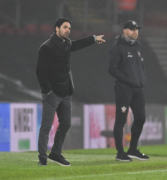 Mikel Arteta at Empty St. Mary's: Arsenal vs. Southampton in the COVID-19 Restricted Premier League (January 2021)