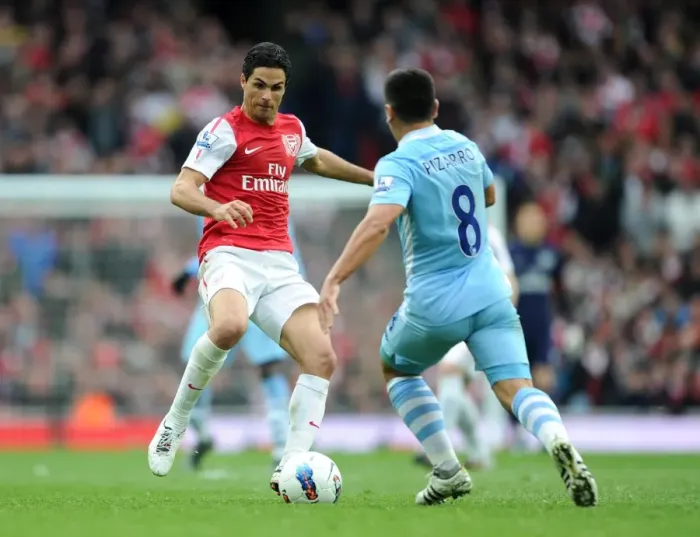 Framed Print : Mikel Arteta Steals the Ball, Scores the Goal: Arsenal's 1-0 Victory over Manchester City Framed Print : Mikel Arteta Steals the Ball, Scores the Goal: Arsenal's 1-0 Victory over Manchester City