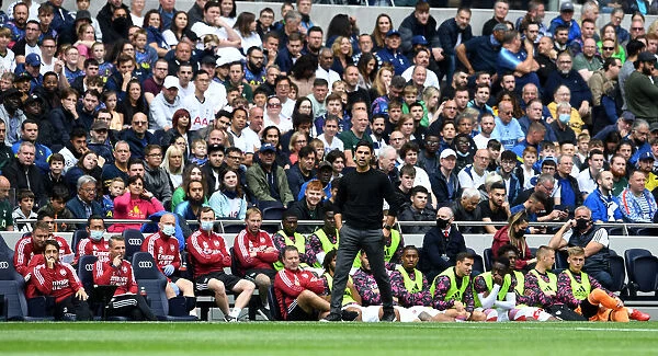 Mikel Arteta at Tottenham Stadium: Arsenal vs. Tottenham Hotspur in The Mind Series 2021-22