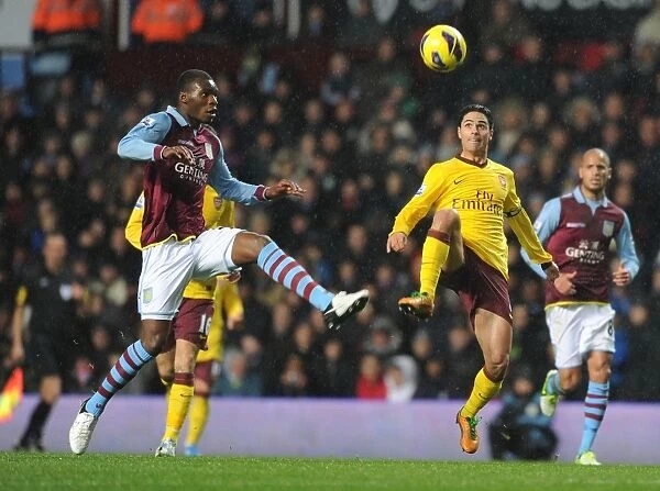 Mikel Arteta vs Christian Benteke: Intense Battle in Aston Villa vs Arsenal (2012-13)