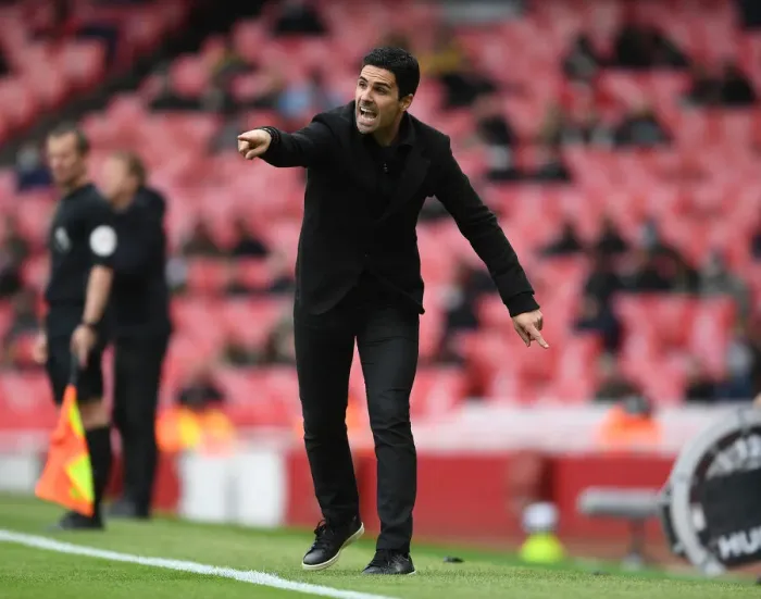 Framed Print : Mikel Arteta's Arsenal Face Brighton in Emirates Showdown (2020-21)