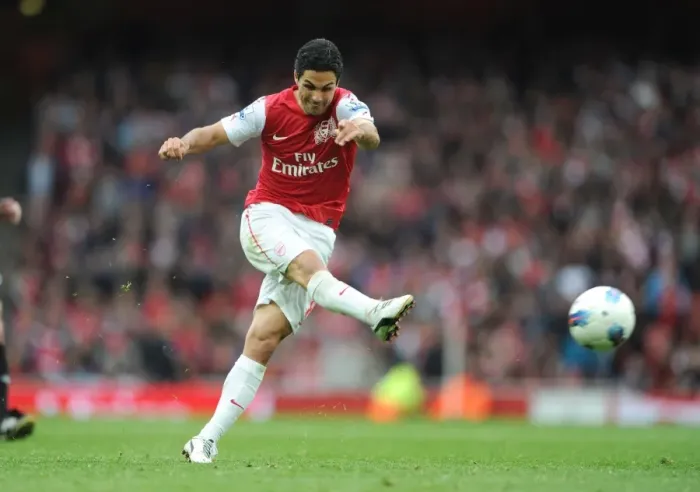 Framed Print : Mikel Arteta's Game-Winning Goal: Arsenal vs Manchester City, Premier League 2011-12