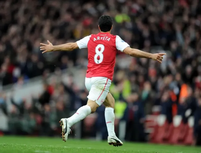 Framed Print : Mikel Arteta's Game-Winning Goal: Arsenal's Triumph Over Manchester City (2011-12)