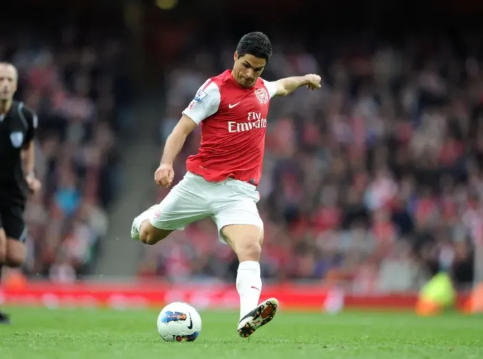 Framed Print : Mikel Arteta's Game-Winning Goal: Arsenal's Triumph Over Manchester City, Premier League 2011-12